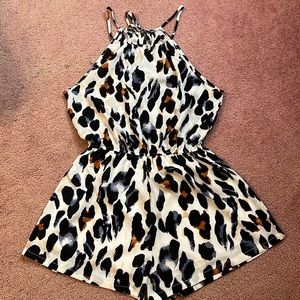 White printed romper